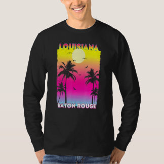 T-shirt Baton Rouge Louisiane La Coucher de soleil Vintage