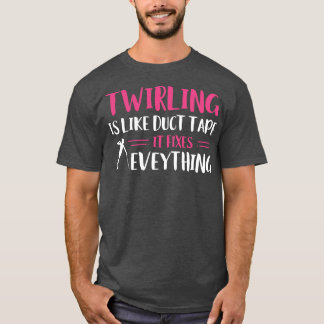 T-shirt Baton Twirler Twirling Fixe Tout Amusant Majo