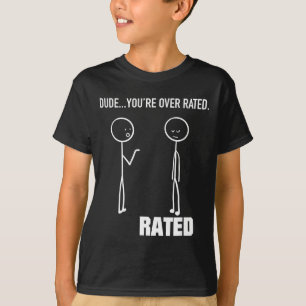 T-shirt Bâtonnet drôle de Stickman - Mec t'es trop Rat