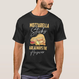 T-shirt Bâtons Mozzarella Aimer Bâtons Fromage Mozzarella 