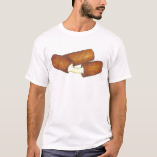 T-shirt Bâtons Mozzarella Fromage Snack Aliments Foie Tee