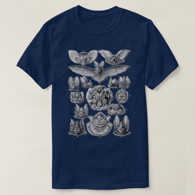 T-shirt Bats Illustration scientifique Dessin Biologie Art (Design devant)