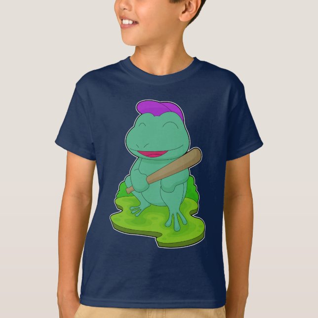 T-shirt Batte de baseball de grenouille (Devant)