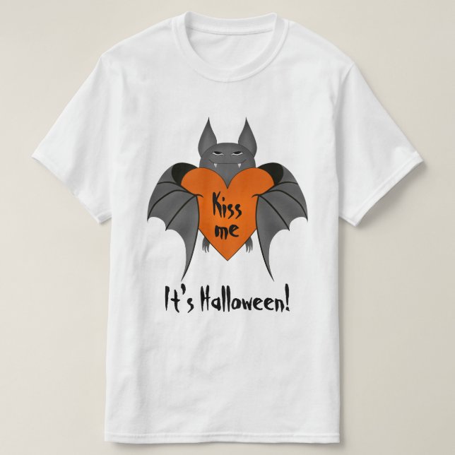 T-shirt Batte drôle romantique de Halloween (Design devant)