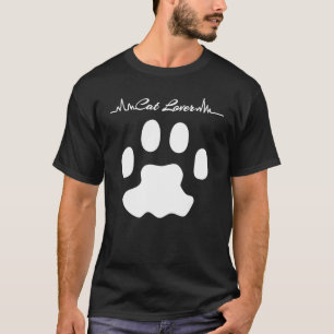 T-shirt Battement de coeur de chat Animal Compagnon de cha