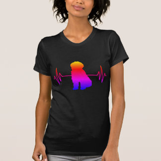 T-shirt Battement de coeur de chien de griffonnage
