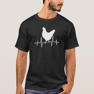 T-shirt Battement de poulet fréquence de poulet mon cœur b