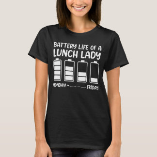 T-shirt Batterie d'une dame du déjeuner Retour à l'école