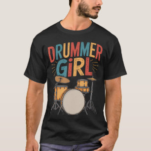 T-shirt Batterie Fille Batterie Batterie et Percussion
