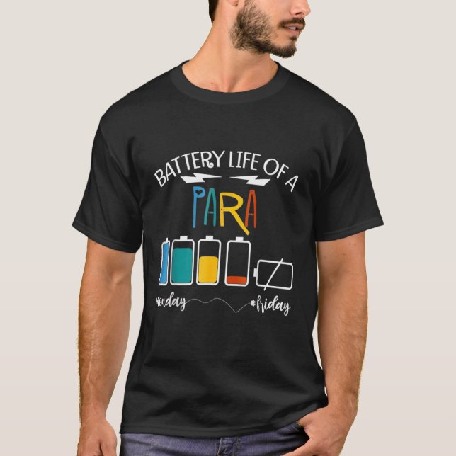 T-shirt Batterie Lifes De Paraprofessionnel PARA (Devant)