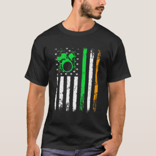 T-shirt Batterie Lover Irish American Flag St Patrick's Da