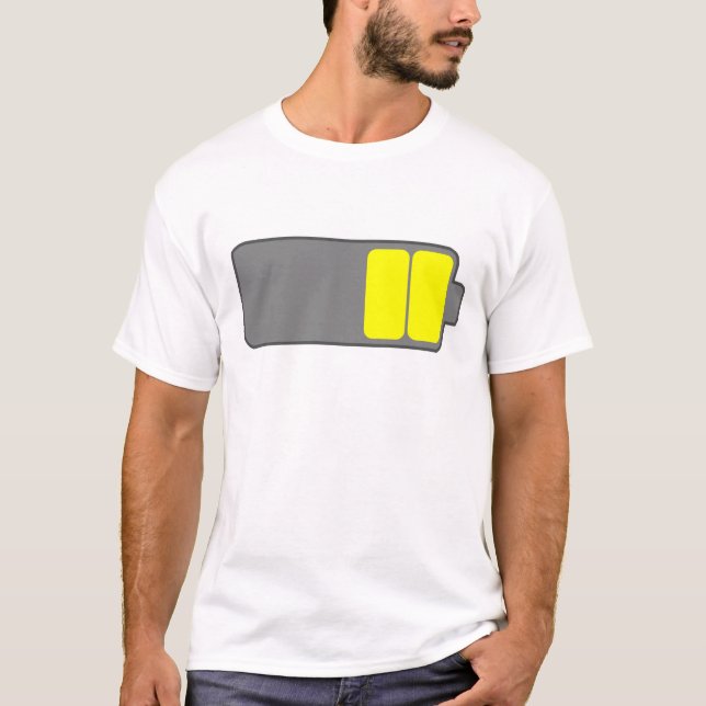 T-shirt Batterie papa jaune (Devant)
