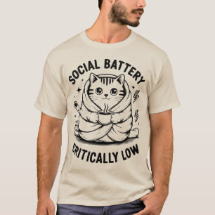 T-shirt Batterie sociale à un faible niveau critique - Amo