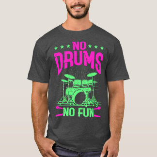 T-shirt Batterie tambour Batterie de musicien tenue de mus