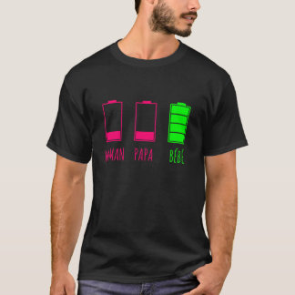 T-shirt Batterie vide papa maman et bébé