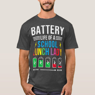 T-shirt Batterie Vie D'Un Déjeuner D'École Lady Funny Cafe