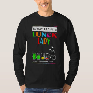 T-shirt Batterie Vie D'Une Dame De Déjeuner Du Lundi Au Ve