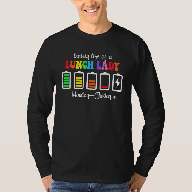 T-shirt Batterie Vie D'Une Dîner Enseignante Du Lundi Au V (Devant)