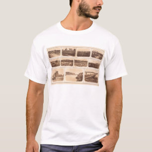 T-shirt Batteries, redoutes, bâtiment, canal, pont