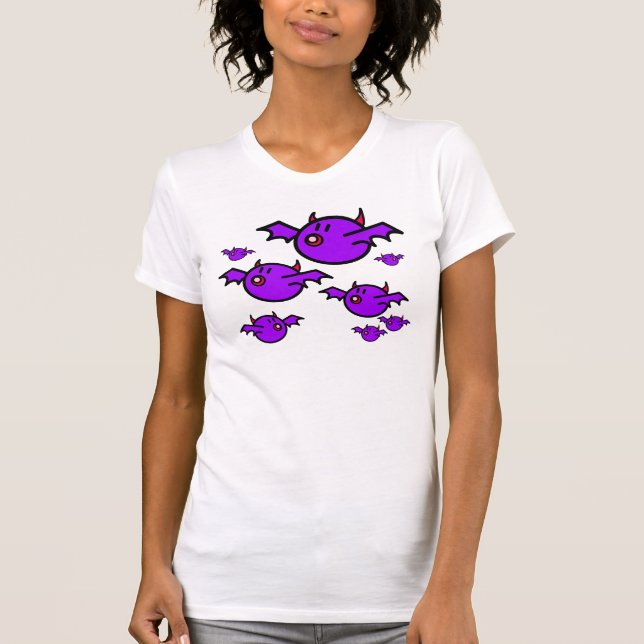 T-shirt Battes violettes (Devant)