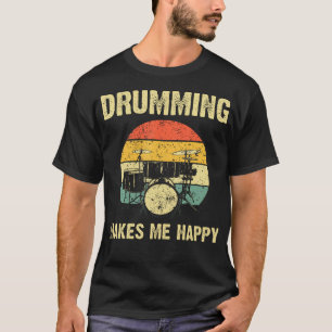 T-shirt Batteur Cool Pour Hommes Femmes Tambours Percussio