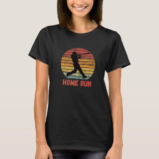 T-shirt Batteur de baseball vintage frappant un coup de ci