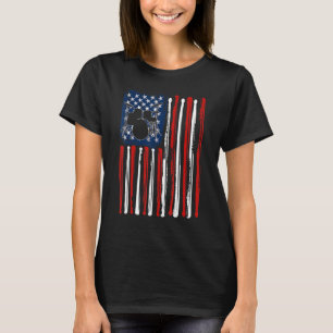 T-shirt Batteur de tambour américain drapeau américain 4 j