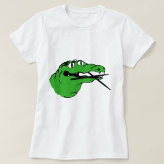 T-shirt BATTEUR de vitesse d'alligator aucune légende