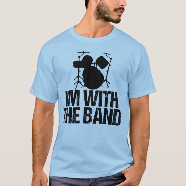 T-shirt Batteur drôle je suis avec la bande (Devant)