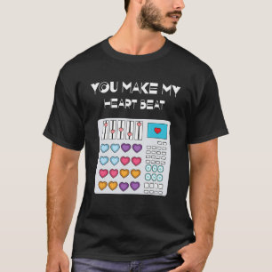 T-shirt Battez DJ Techno Rave Fête Cœurs Jour Heureux Vale