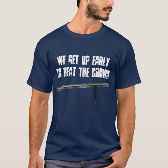 T-shirt Battez la chemise de bleu de foule (Devant)