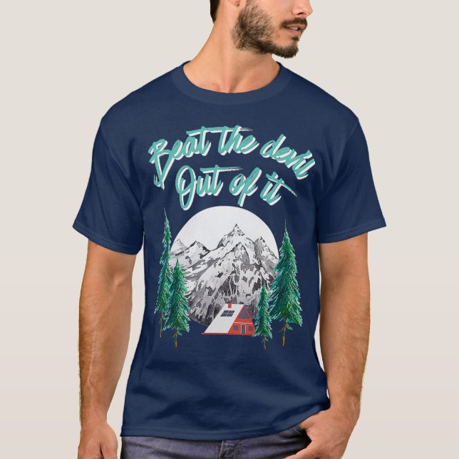 T-shirt Battez Le Diable De Son Style Paysage Forestier (Devant)