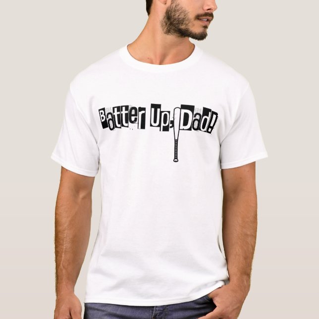 T-shirt "Battez-vous, papa !" Typographie du baseball dyst (Devant)