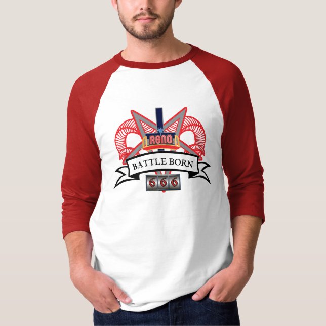 T-shirt Battle Born Satanists - Nord du Nevada - Baseball (Devant)