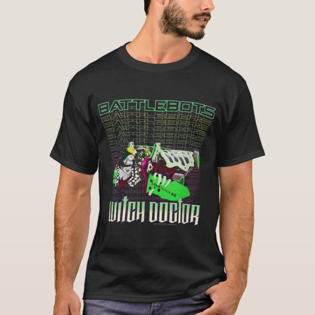 T-shirt BattleBots Robot Witch Doctor Logo Stack (Devant)