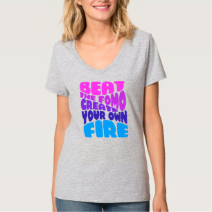 T-shirt Battre la forme - pinky violet typographie