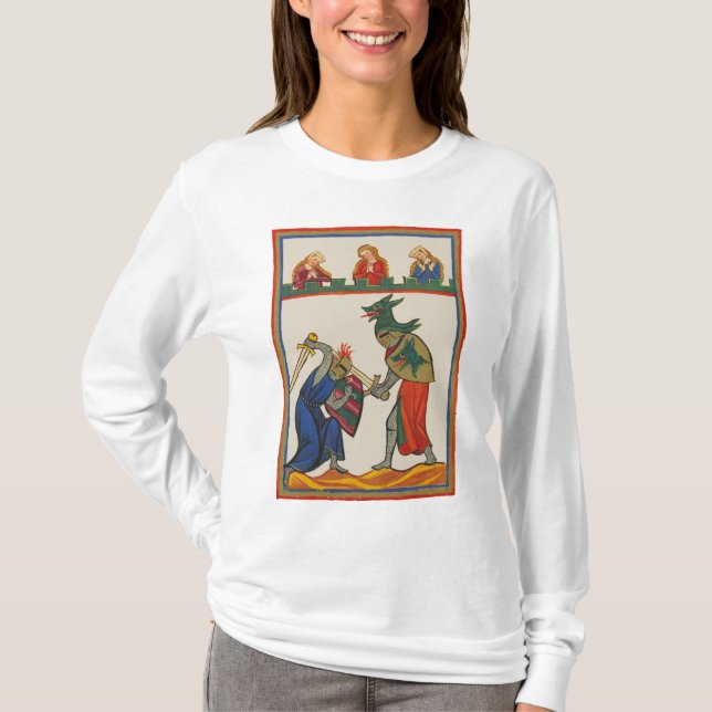 T-shirt Battre Les Chevaliers À Un Tournoi, 14e Siècle (Devant)