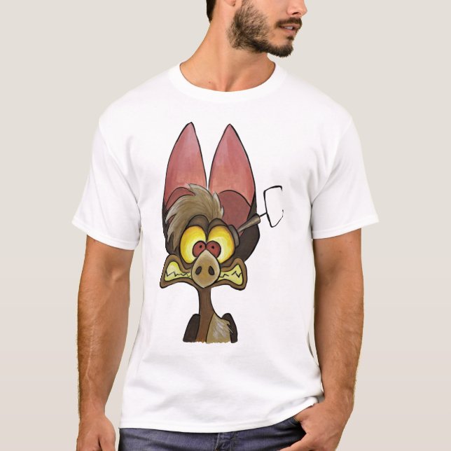 T-shirt Batty Koda de FernGully aquarelle et acrylique (Devant)