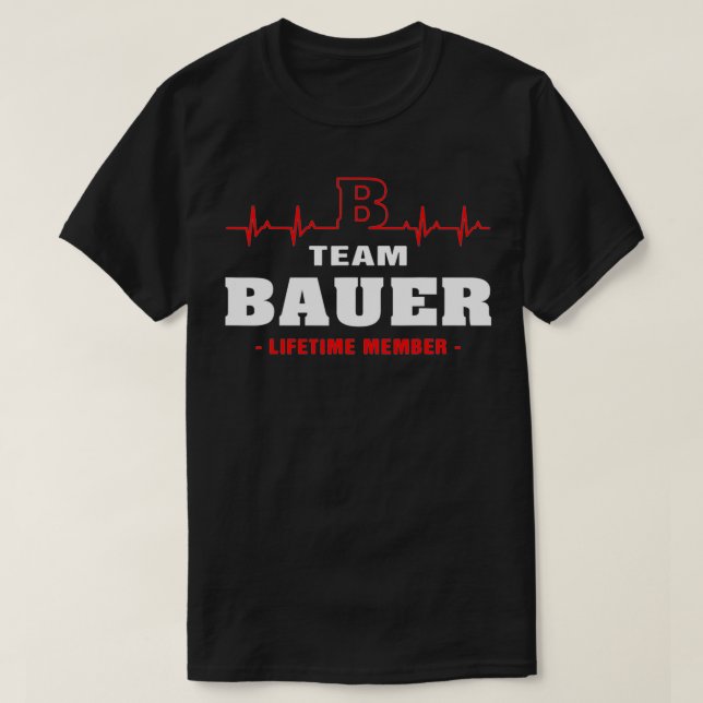 T-shirt BAUER nom Nom de famille Nom de famille Team BAUER (Design devant)