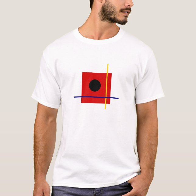 T-shirt Bauhaus de conception géométrique classique Multic (Devant)
