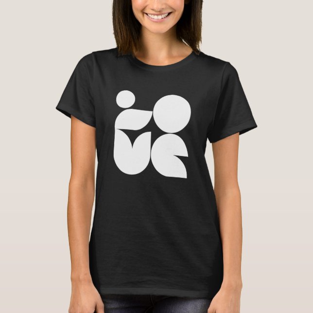 T-shirt Bauhaus German school love design (Devant)