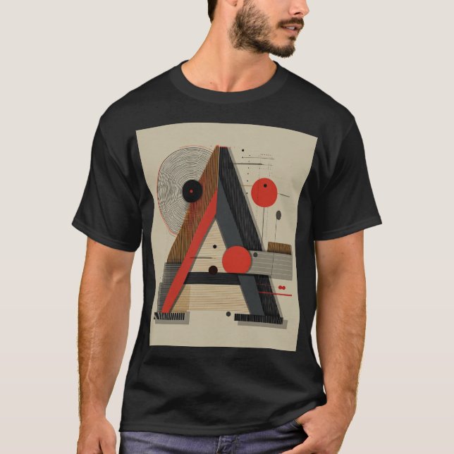 T-shirt Bauhaus-Inspired Geometric Monogram (Devant)