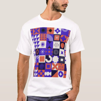 T-shirt Bauhaus moderne : Motif géométrique audacieux.