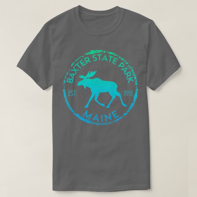 T-shirt Baxter State Park Maine Moose Extérieur (Design devant)