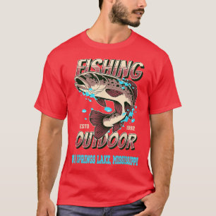 T-shirt Bay Springs Lake, Mississippi Top 100 Bass Fishing