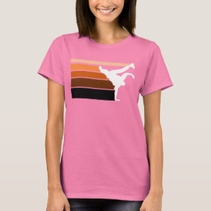 T-shirt BBOY dégradé orange blanc