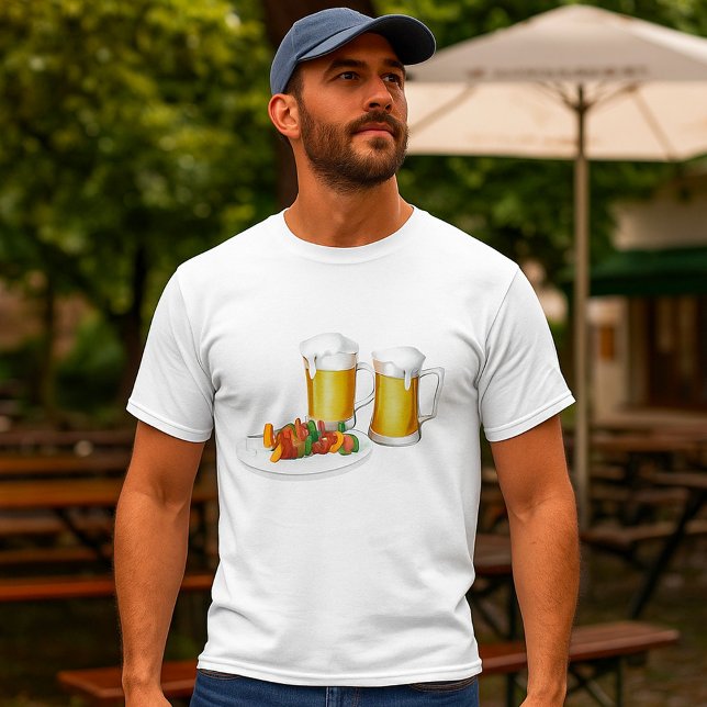 T-shirt BBQ brochettes et biscuits d'été de bière (Créateur téléchargé)