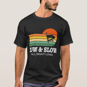 T-shirt BBQ Faible & Lent Toute La Nuit Longue Grill Accè