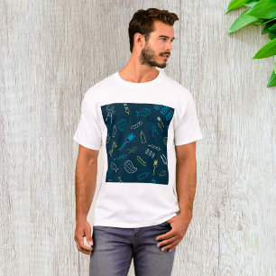 T-shirt BBQ Icônes Motif Grillades Outils Viande