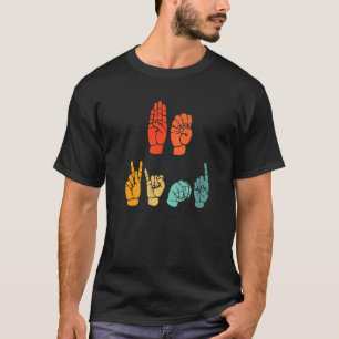 T-shirt Be enfant Hand Signal SIgn Language Unity Day Anti